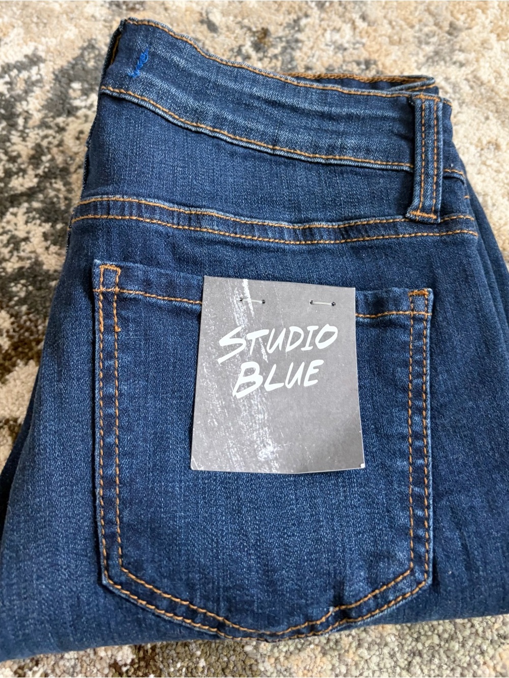 Studio Blue Women's Dark Blue Jeggings with Contrast Stitching